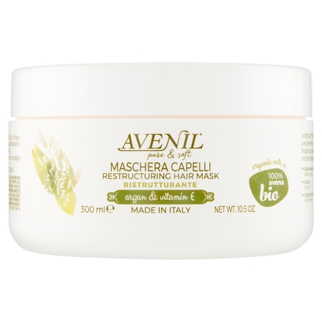 Avenil pure & soft Maschera Capelli Ristrutturante Argan e vitamin E 300 ml